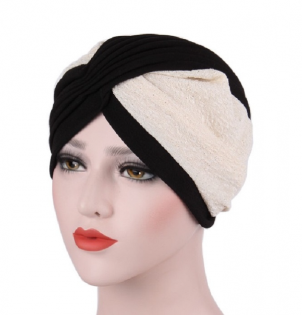 Topi Turban dengan Detail Lipatan